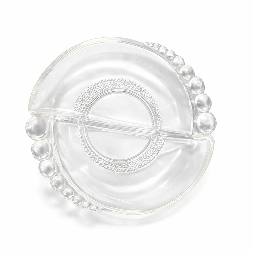 Vintage Duncan & Miller Divided Nut Dish, Teardrop Pattern #301